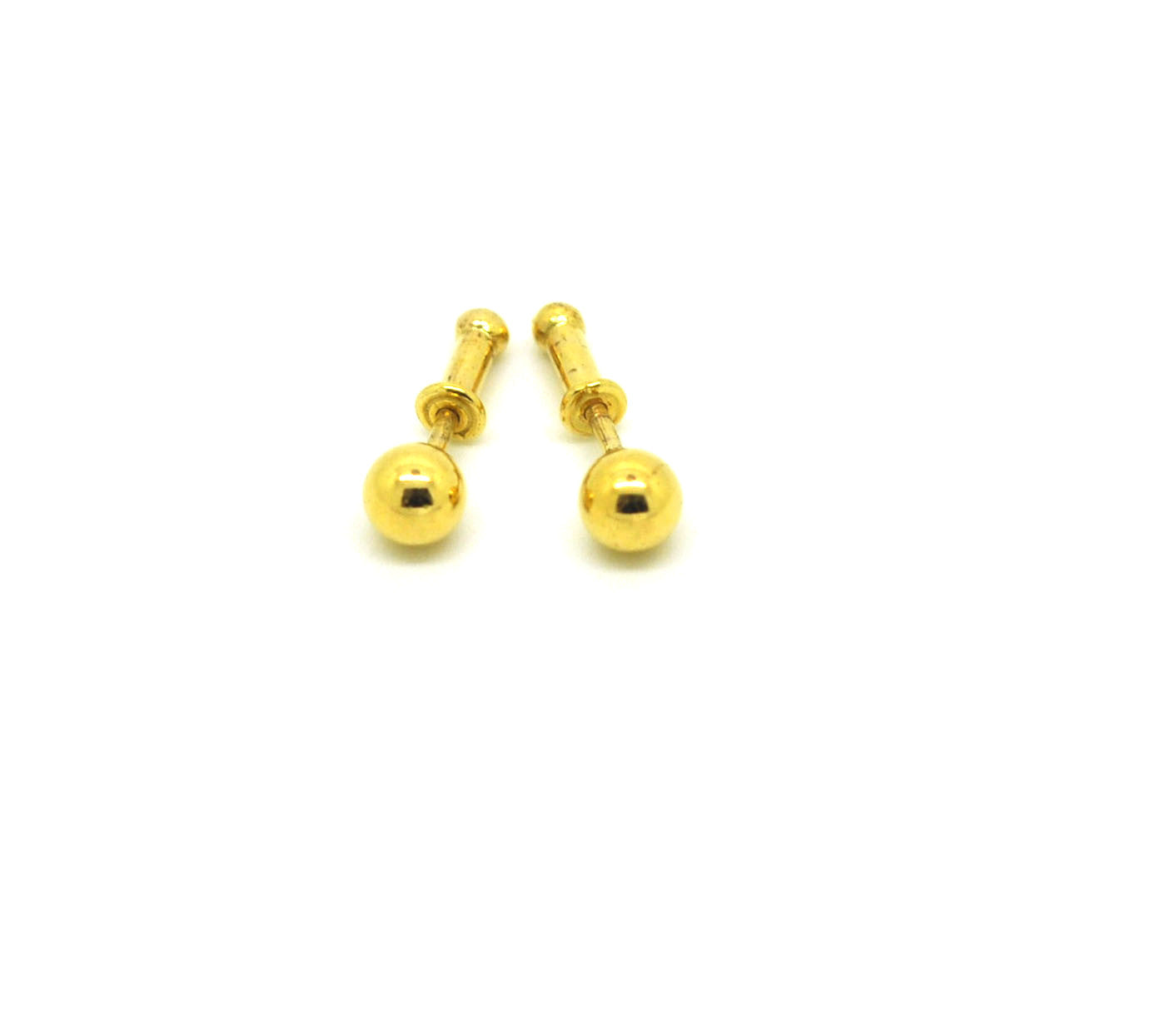 For little ears- Gold ball earrings small