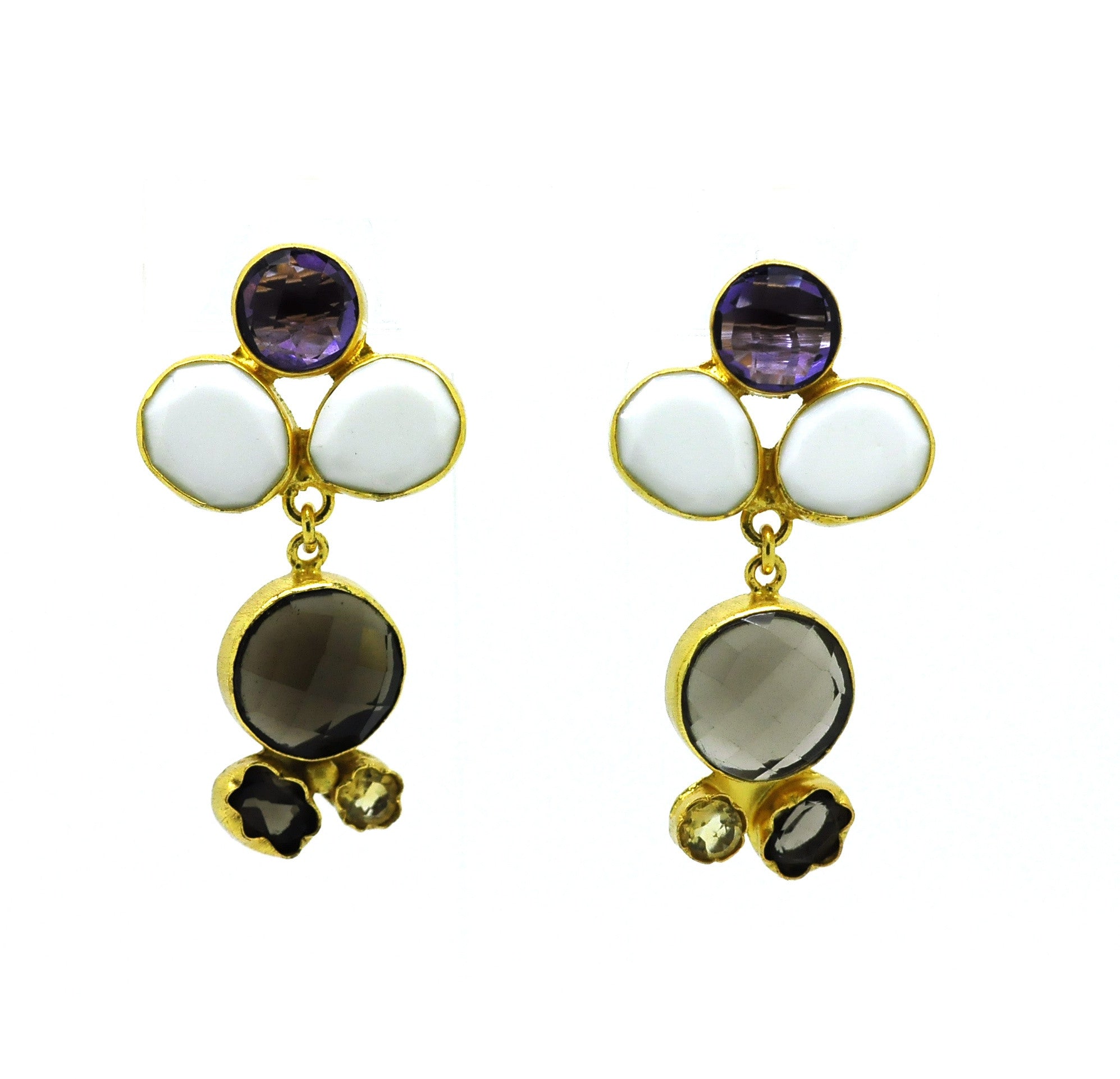 SOLD - ON SALE Multi gemstone earring 7 - on hold