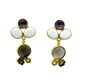 SOLD - ON SALE Multi gemstone earring 7 - on hold