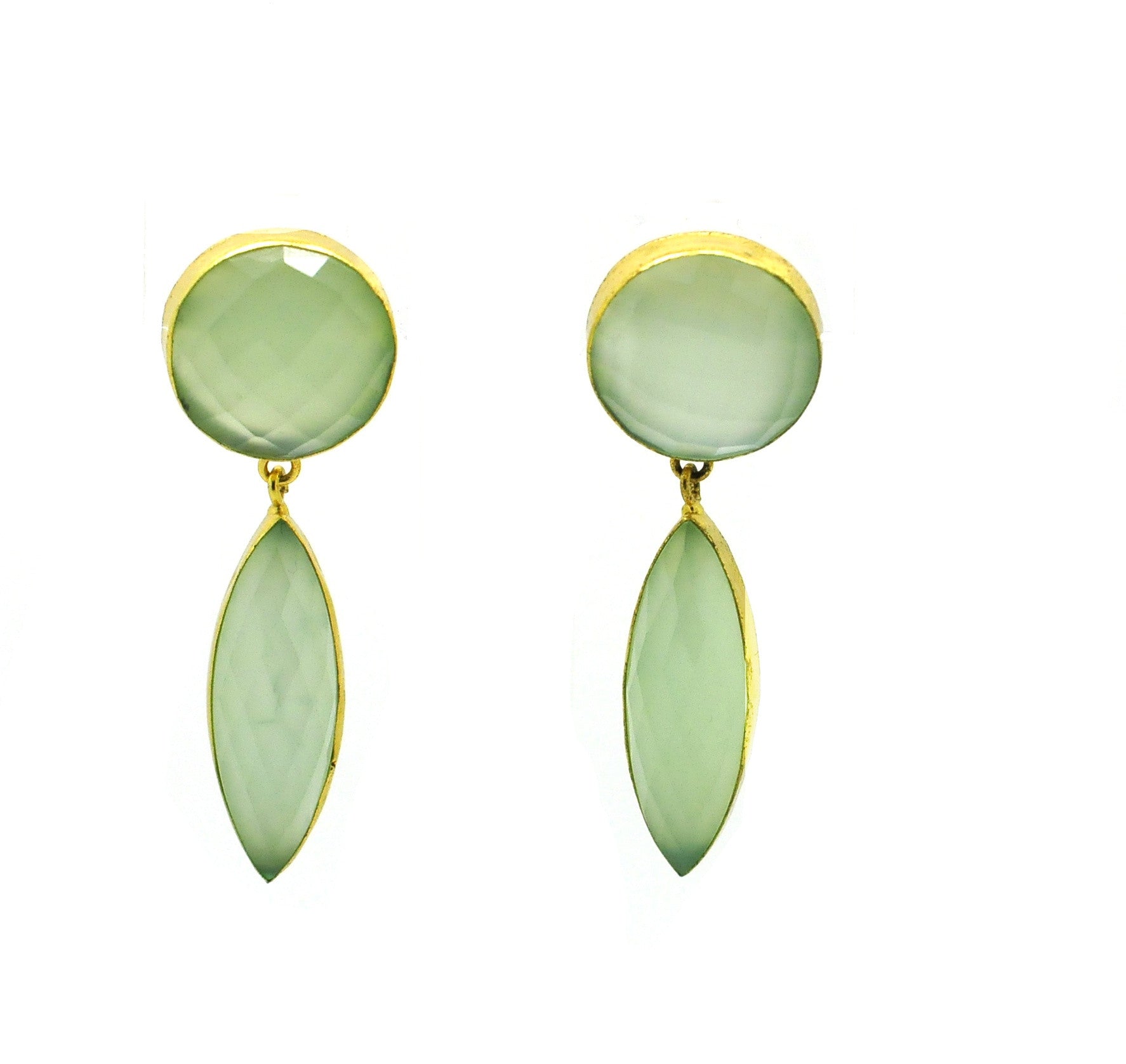 ON SALE Large Chalcedony earring (clearance)