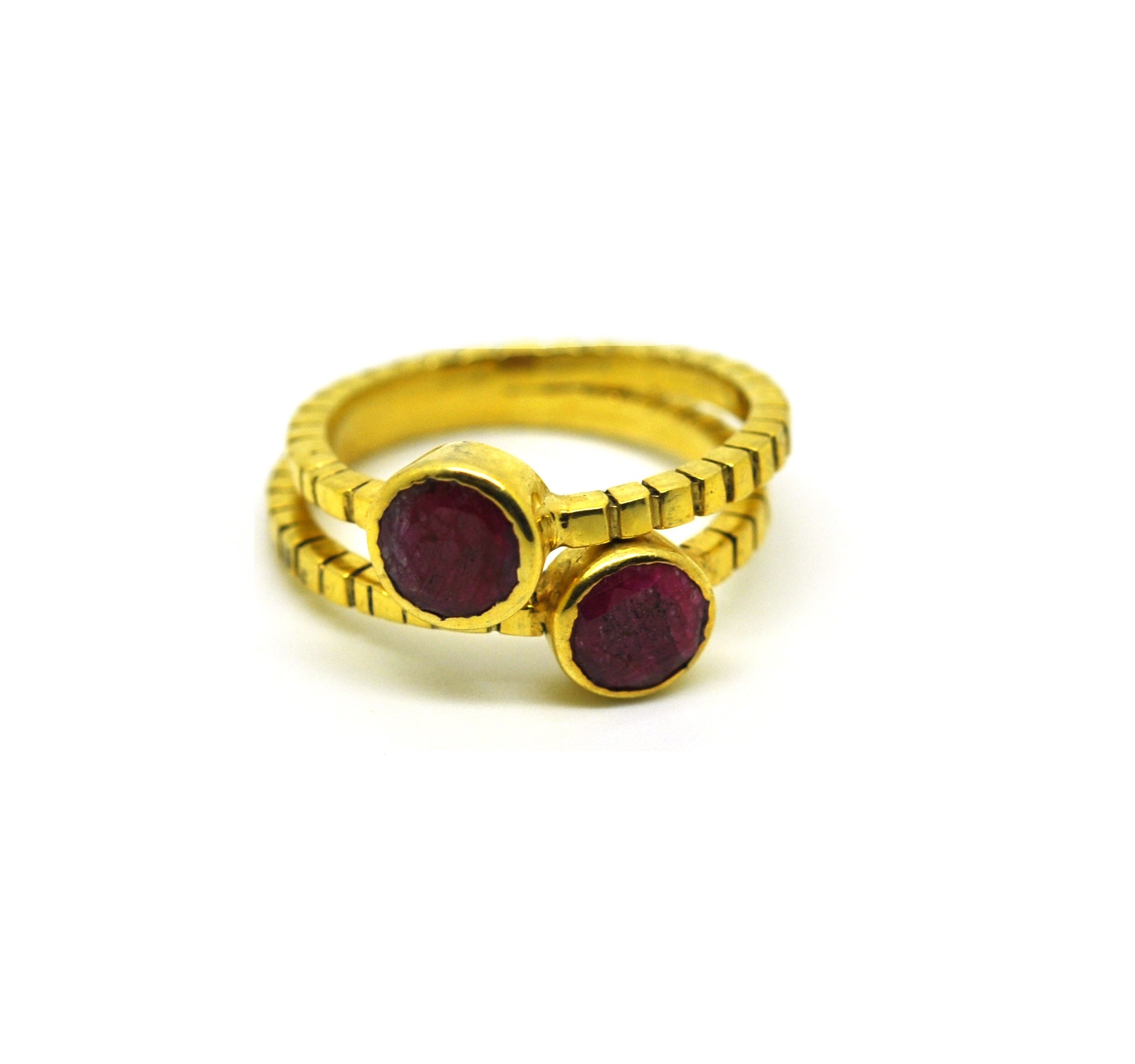 ON SALE Ruby stackable ring