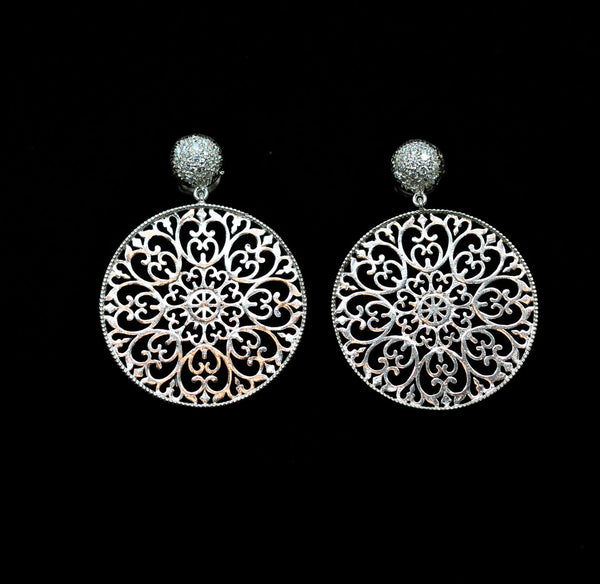 SOLD - ON SALE round filigree earring 7