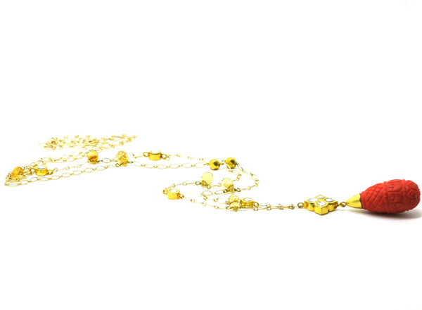 SOLD- 20 in 2020  Kundan and Coral necklace