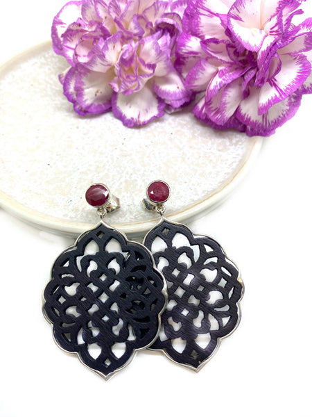 Wood and Sterling with Ruby