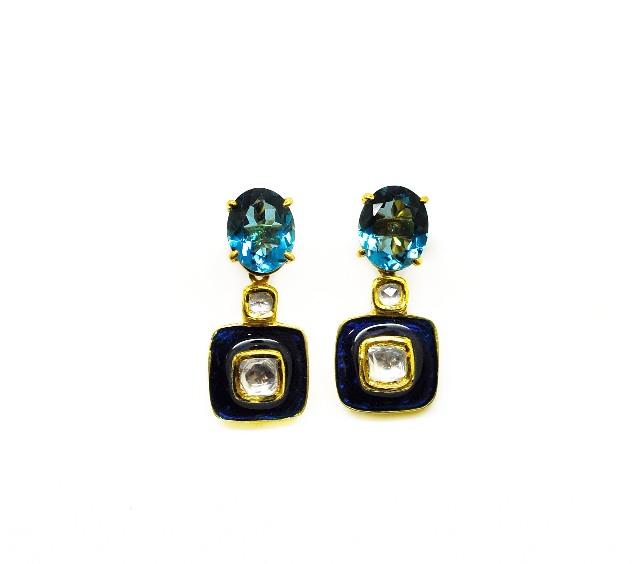 NEW Blue Topaz Kudan earring 2